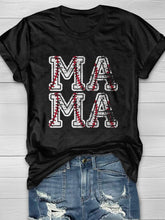 Camiseta de manga corta con estampado de Baseball Mama